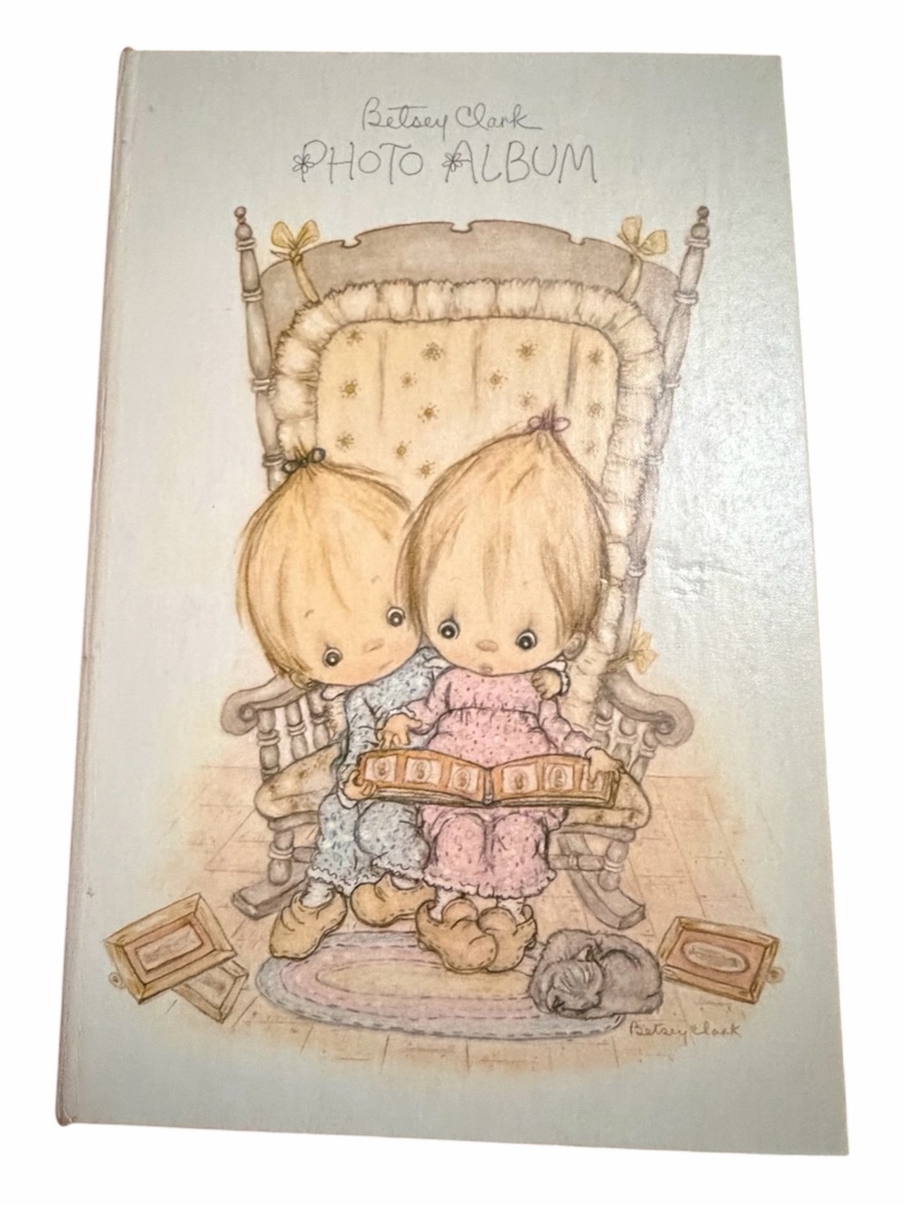 Hallmark Cream Photo Album with Pink & Blue Illustration